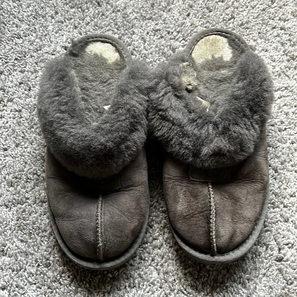 Gray Ugg Coquette Slippers
